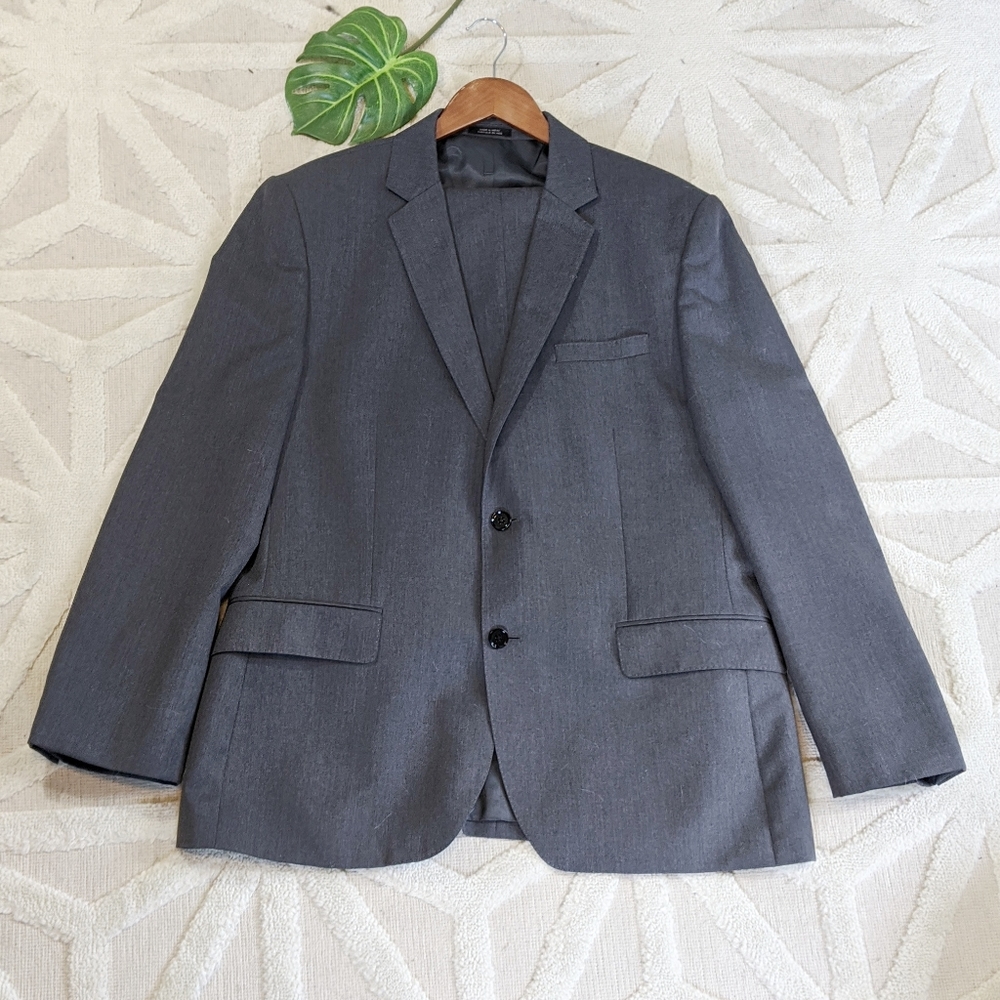 Express Gray Wool Blend Suit Jacket Sz 44R